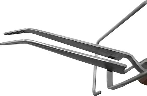 Vista 3 de Pinzas de fibra de soldadura de 6-1/2 "curvadas con herramienta de fabricación de joyas de soporte