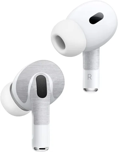Vista 2 de MightySkins - Fundas compatibles con Apple AirPods Pro 2, aluminio cepillado, protectora, duradera y única, fácil de aplicar, quitar y cambiar