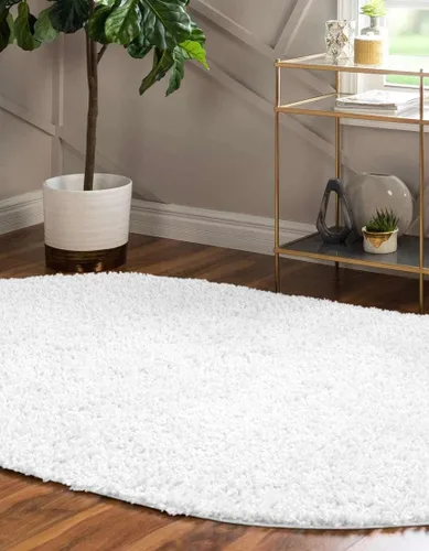 Vista 450 de Unique Loom Colección Davos Shag - Alfombra Lino