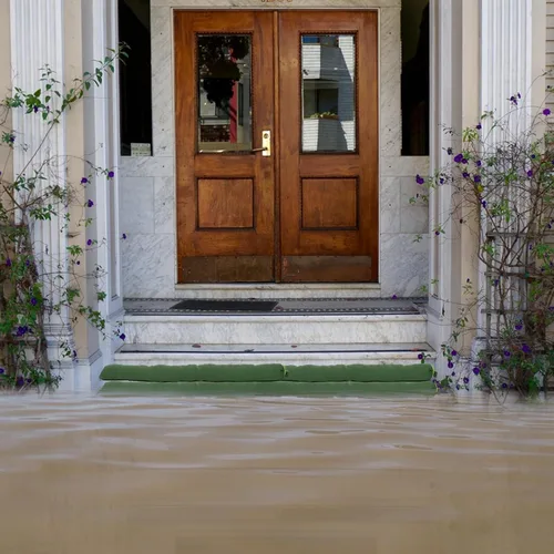 Vista 4 de 4 bolsas de arena de 3 x 6 pulgadas de largo para inundaciones – Tubo de lona gruesa para protección contra inundaciones con banda elástica, tubo