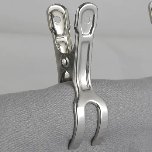 Vista 4 de WEBI, ganchos con forma de pinzas para ropa, para colgar fotos o toalla, Plateado