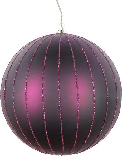 Vista 35 de Vickerman Adorno navideño de bola de avena mate con purpurina de 5 pulgadas. Incluye 4 piezas por bolsa.