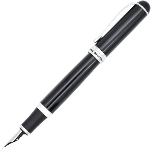 Vista 2 de Gullor Pluma estilográfica ejecutiva avanzada Jinhao 750 negro brillante con plata