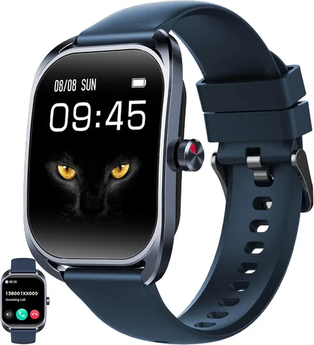 Vista 9 de Relojes inteligentes para hombres (respuesta/hacer llamadas), reloj de monitor de fitness HD con pantalla curvada de 2.01 pulgadas con monitor