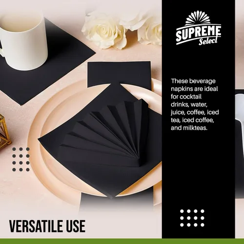 Vista 4 de Servilletas desechables para bebidas, servilletas cuadradas de cóctel a granel, 2 capas, perfectas para postres, bares, restaurantes, cafeterías