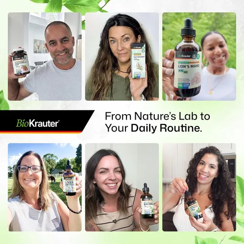 Vista 5 de BIO KRAUTER Complejo de hongos 5 en 1 con chaga, maitake, reishi, cola de pavo y shiitake