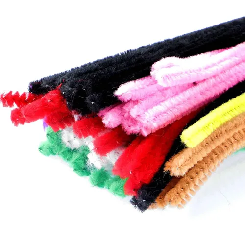 Vista 6 de Essentials By Leisure Arts Tallos de chenilla multi, 12 pulgadas, 0.236 in, limpiapipas flexibles para proyectos de bricolaje, muñecas, adornos