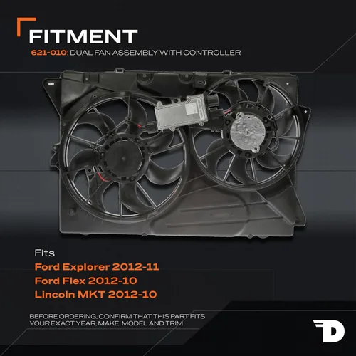Vista 2 de Dorman Conjunto de ventilador de refrigeración del motor 621-010 compatible con modelos Ford / Lincoln seleccionados