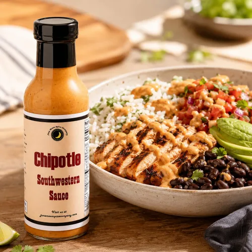 Vista 8 de Premium Salsa Chipotle Southwestern Fabricado en pequeños lotes Botella de 12 onzas líquidas con tapa de bloqueo de sabor Salsa Chipotle