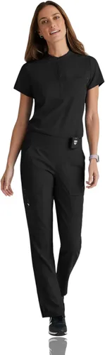 Vista 4 de BARCO Grey's Anatomy Spandex Stretch Direct - Camiseta médica para mujer, cuello a presión
