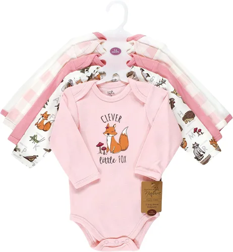 Vista 2 de Touched by Nature baby-girls Organic Cotton Long-sleeve Bodysuits