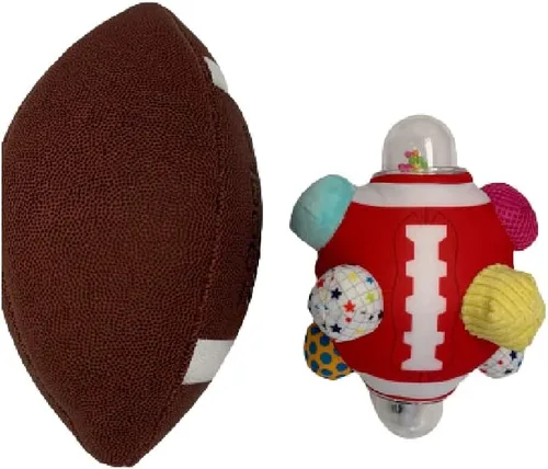 Vista 8 de Pelota de fútbol con baches para desarrollo cognitivo de bebés, niños y niñas, recién nacidos a 36 meses, juguete sensorial de sonajero de fútbol