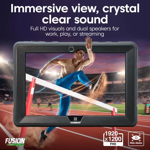 Vista 5 de Fusion5 Tablet PC profesional resistente con Windows 11 de 10.1 pulgadas, 12 GB de RAM, SSD de 256 GB, Intel de 13ª generación, tableta Full HD