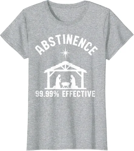 Vista 28 de Abstinence 99.99 Percent Effective Nativity Christmas Joke T-Shirt