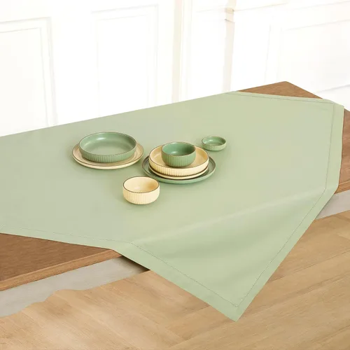Vista 36 de Solino Home Mantel de lino de algodón, dobladillo blanco, 52 x 52 pulgadas