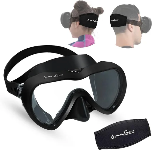 Vista 8 de OMGear - Gafas de natación con cubierta para la nariz, máscara de buceo y esnórquel, máscara para niños y adultos, máscara de esnórquel para buceo