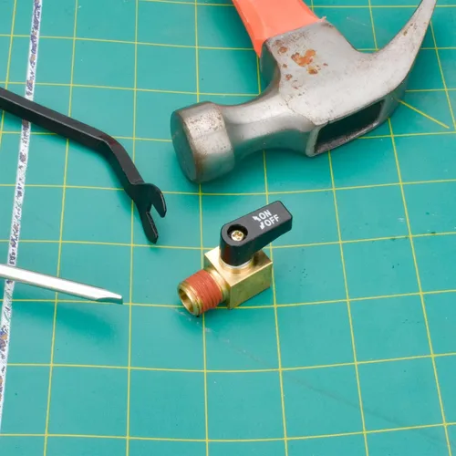 Vista 6 de Válvula de compresor de aire NPT macho x NPT hembra tipo bola válvula de drenaje mini válvula de bola de latón para compresor de aire