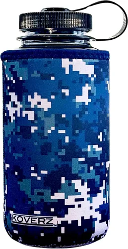 Vista 101 de Funda de neopreno para botella de agua Koverz, funda de neopreno, se ajusta a botellas de agua de 24-30 oz, lavable y reutilizable, tamaño grande