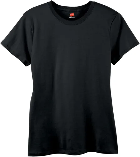 Vista 4 de Hanes - Camiseta Perfect-T de manga corta de algodón con cuello redondo para mujer