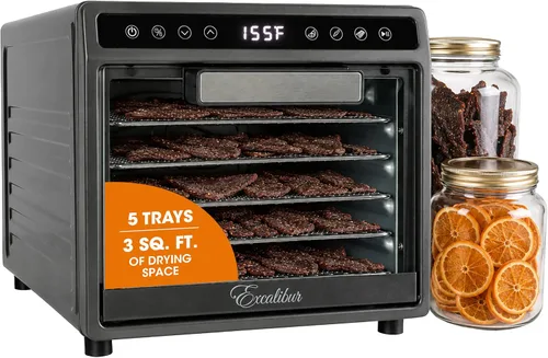 Vista 10 de Excalibur - Deshidratador de alimentos de la serie Select para cecina, frutas, verduras, hierbas, golosinas para mascotas con control de temperatura