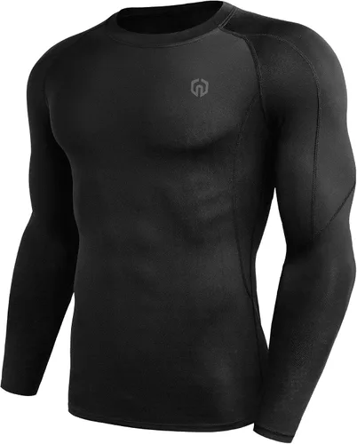 Vista 6 de NELEUS Camisas de compresión de manga larga para hombre, para ejercitarte, correr, 3 u