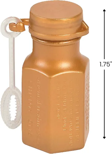 Vista 2 de Fun Express - Botellas de burbujas hexagonales de oro metálico 0.3 - Juguetes - Burbujas - Botellas de burbujas - 48 piezas