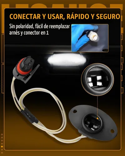 Vista 5 de LESAUCE Kit de luces LED para matrícula para Dodge Ram 1500 Pickup 1994-2001, Dodge Ram 2500/3500 1994-2002 Pickup - LED blanco de 6000 K, carcasa
