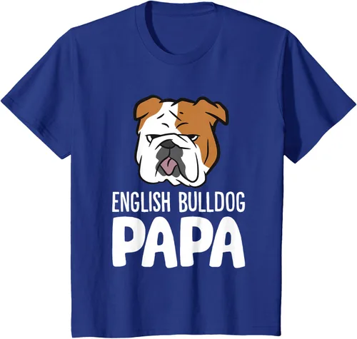 Vista 60 de Camiseta divertida de Bulldog Inglés para papá dueño de perro, Negro