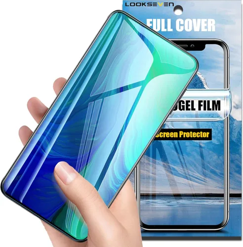 Vista 10 de LOOKSEVEN Paquete de 3 películas de hidrogel para Samsung Galaxy Note 8 y Note 9, protector de pantalla de TPU suave transparente, película