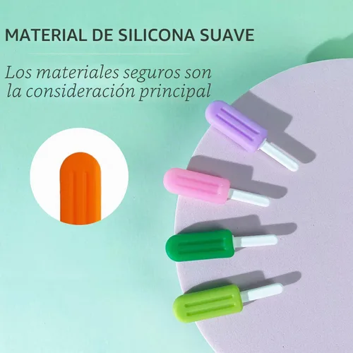 Vista 3 de 10 piezas para masticar para alineador Invisalign, alineador masticable en forma de paleta Alineador de silicona con asas de agarre, adecuado