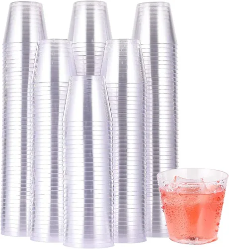 Vista 8 de JOLLY CHEF Paquete de 500 vasos de chupito de plástico de 1 oz, vasos de 1-transparente-500