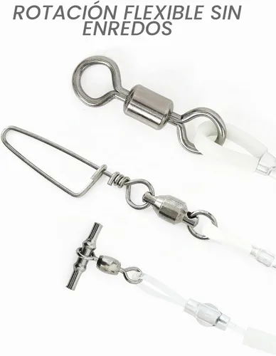 Vista 3 de BLUEWING Fishing Deep Drop Rigs with 2/0-15/0 Stainless Steel Hooks and 250lb/300lb Mono Line