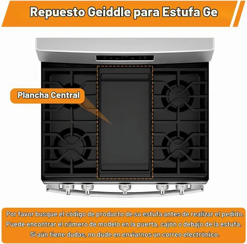 Vista 7 de WB31X24738 Repuesto de plancha para estufa GE JGB700SEJ4SS y JGSS66SEL3SS (una sartén saludable de aluminio fundido)
