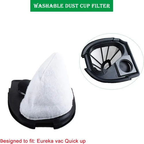 Vista 2 de Filtro de vacío de repuesto para aspiradora Eureka Quick Up DCF-11 modelos 61, 70, 71, 61A, 70A, 70AX, 71A, 71AV, 71B, AG61A, UK61A sustituye a