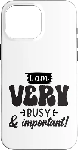 Vista 19 de Very Busy & Important Retro Groovy Text Design Case for iPhone 17