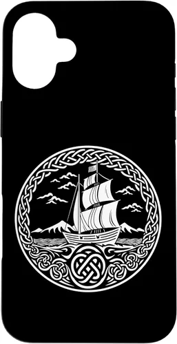 Vista 21 de Funda para iPhone 11 Pro Max Ship Sailing de mitología nórdica con nudos celtas