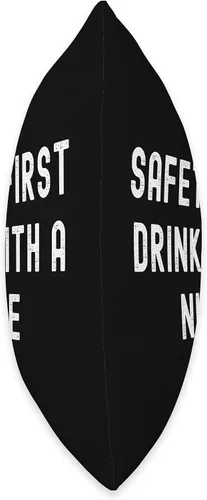 Vista 2 de Safety First Drink With A Nurse Almohada de tiro 16x16, multicolor