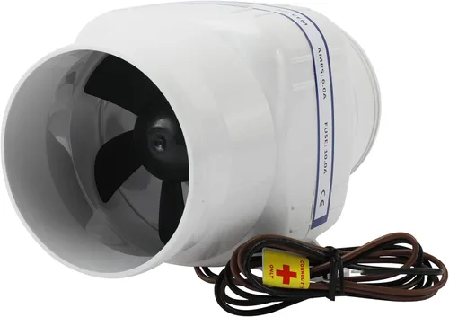 Vista 4 de YaeMarine Marine Boat en línea soplador de aire de sentina 12 V eléctrico 4 "barco motor soplador 270CFM con seis cuchillas para yate velero barcos
