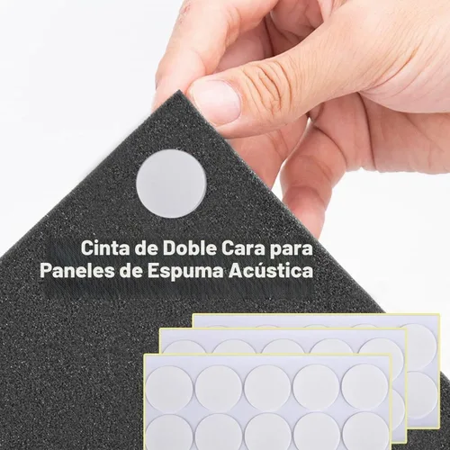 Vista 7 de Foneso - Paquete de 12 paneles de espuma a prueba de sonido para paredes, paneles de espuma acústica de 12 x 12 x 2 pulgadas con acolchado