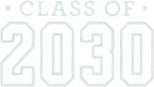 Vista 14 de Senior 2030 Iron On Transfer Shirt Decal, Black Handmade in the USA by Bleacher Spirit