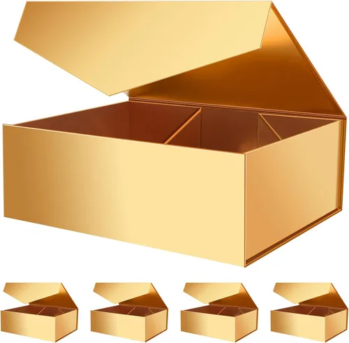 Vista 21 de Caja de regalo negra con ventana, caja de regalo magnética transparente para regalo, caja de propuesta de padrino de boda (10.5 x 7.5 x 3 pulgadas)