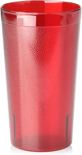 Vista 2 de New Star Foodservice Vasos para bebidas de grado restaurante (rojo (juego de 72), 12 onzas