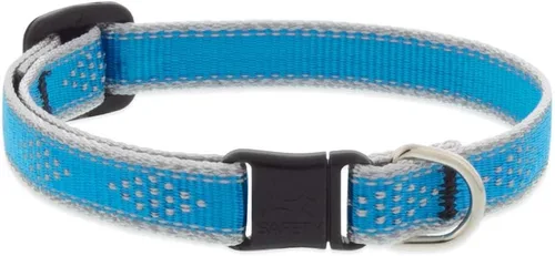 Vista 4 de Collar de seguridad reflectante para gatos de 1/2 pulgada de ancho con diamante verde que se ajusta de 8 a 12 pulgadas