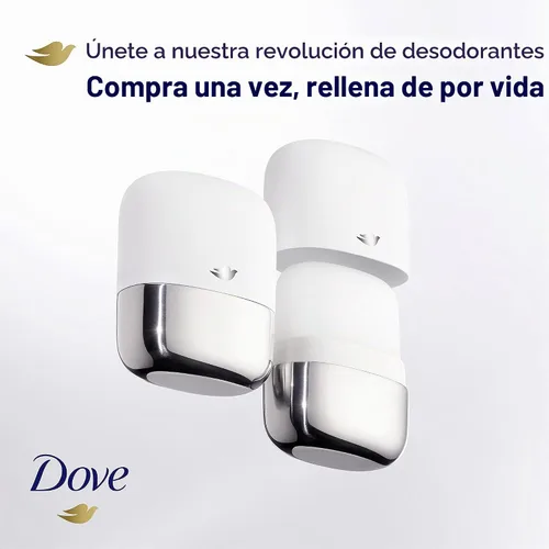 Vista 9 de Dove Kit de inicio de desodorante recargable 0% aluminio coco y jazmín rosa desodorante libre de aluminio 1.13 oz