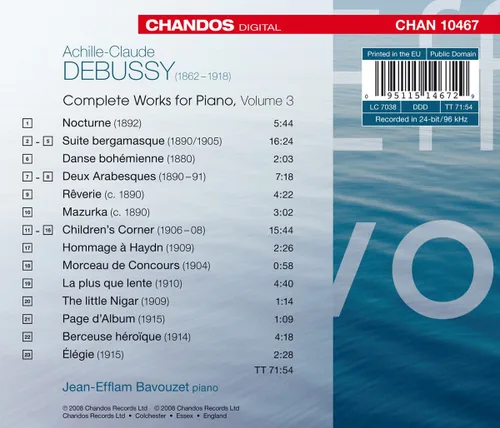 Vista 2 de Debussy Complete Works For Piano Vol 3