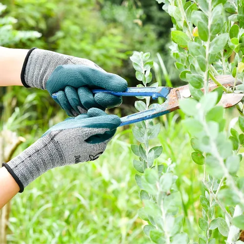 Vista 7 de DOFOWORK Gardening Gloves - 6 Pair Gardening Gloves for Women/Men, Breathable Natural Latex Garden Gloves with Grip
