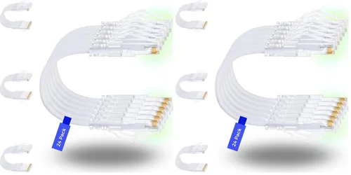 Vista 8 de Rapink Patch Cables Cat6/ Cat6a - Cable de conexión Ethernet Cat6 / Cat6a, compatible con 10G, cable de conexión Cat 6 sin enganches para panel