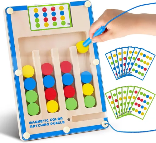 Vista 8 de Juguetes Montessori de madera sensorial para autismo: regalos de cumpleaños para niñas y niños de 4, 5, 6 años Juguetes para niños y niñas