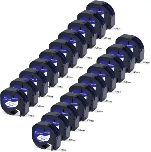 Vista 10 de Pristar 91331 Compatible para Dymo LetraTag Recambios de plástico de 1/2
