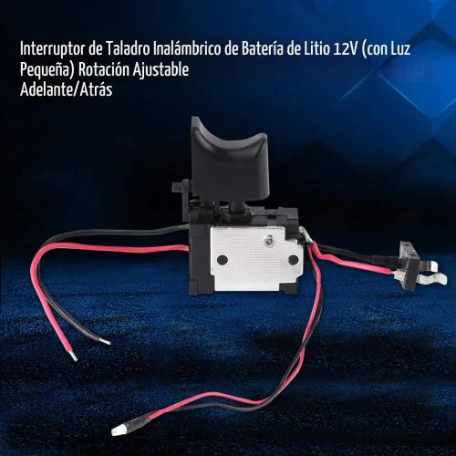 Vista 6 de Interruptor de taladro eléctrico, herramienta de energía eléctrica de 7,2 V - 24 V, batería de litio, interruptor de disparo de control de velocidad